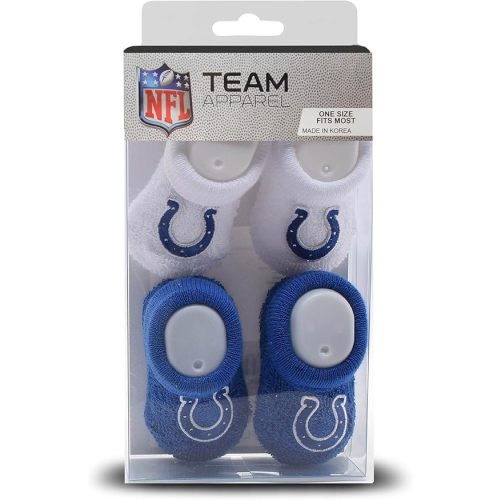 Infant Bootie Socks 0-12 Months - 2 Pack - One Size - Indianapolis Colts