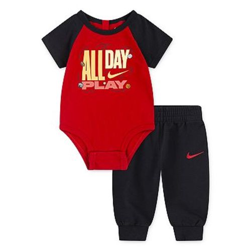 Baby Boys Nike "All Day Play" Raglan Bodysuit & Pants 2-Piece Set