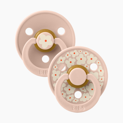 BIBS Studio Jasmine Colour Natural Rubber Pacificier (2-pack) - Blush, Size 2