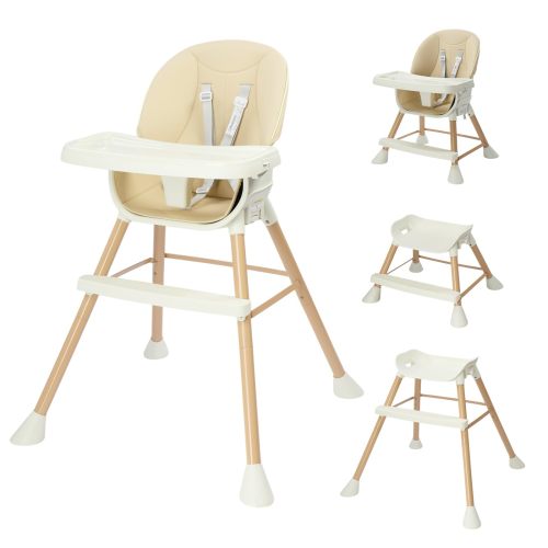 JOYMOR 5 in 1 Convertible Baby High Chair with Removable Double Tray