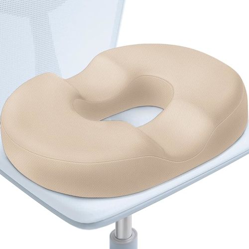BlissTrends Donut Pillow Seat Cushion,Donut Chair Cushions for Postpartum Pregnancy & Hemorrhoids,Tailbone Pain Relief Cushion,Memory Foam Lifting Cushions for Office&Home Chairs (Red)