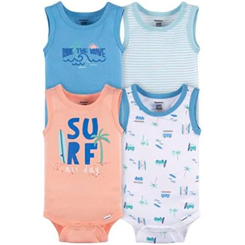 Gerber Baby Boys' Multi-pack Sleeveless Onesies Bodysuit