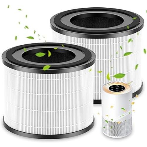 AP-S0610L Replacement Filter Compatible with MOOKA AP-S0610L Air Puri-fier, H13 True HEPA Filter, 3-Stage Filtration System, 2 Pack