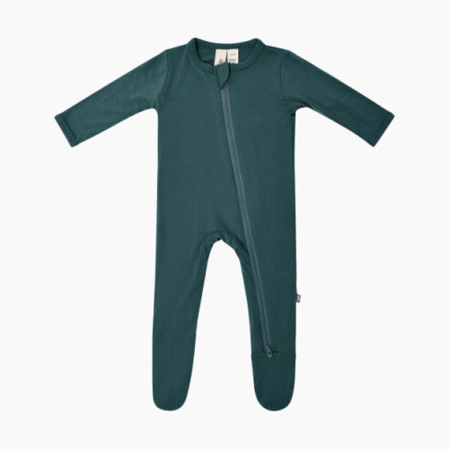 Kyte Baby Zipper Footie - Emerald, Newborn