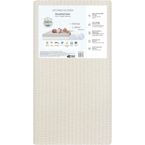Delta Children BreatheClear Breathable Crib Mattress and Toddler Mattress