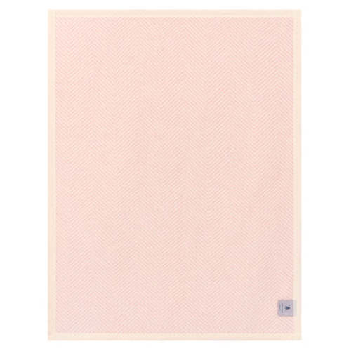 Harborview Herringbone Ballet Pink Mini Baby Blanket | ChappyWrap