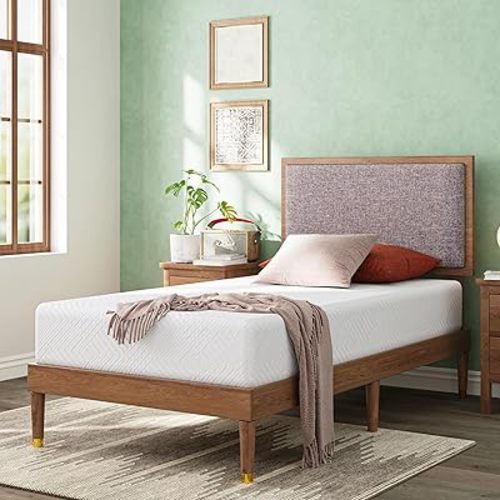 Twin Mattress - 6 Inch Green Tea Memory Foam Mattress- Twin Mattress in a Box - CertiPUR-US Certified Fiberglass Free Mattress - Gel Layer - Medium Firm - 75" x 38"