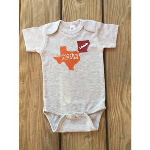 House Divided Texas / Arkansas Bodysuit (0-3 Months)