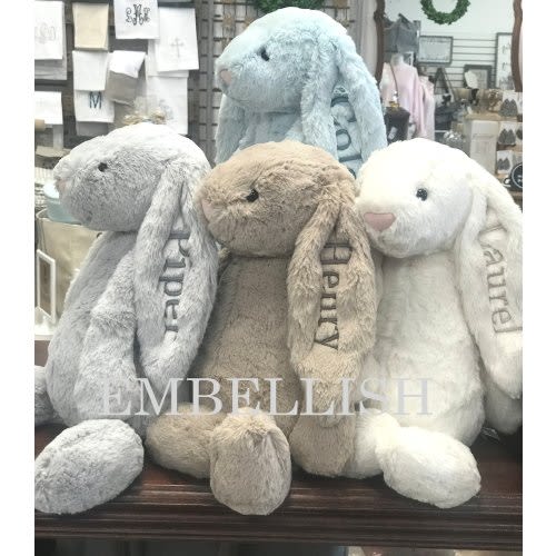 Personalized Baby Gift| Personalized Bunny Rabbit,Personalized Stuffed Animal,Personalized Jellycat Bunny,Monogrammed Bunny for Baby Shower