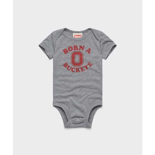 Born a Buckeye Ohio State University Baby One-Piece | Retro OSU Baby One Piece – HOMAGE