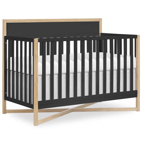 Dream On Me Owen 5-in-1 Convertible Crib, Matte Black