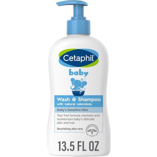 Cetaphil Baby Wash & Shampoo ,Tear Free, Paraben, Colorant and Mineral Oil Free, 13.5 Fl. Oz (Packaging May Vary)