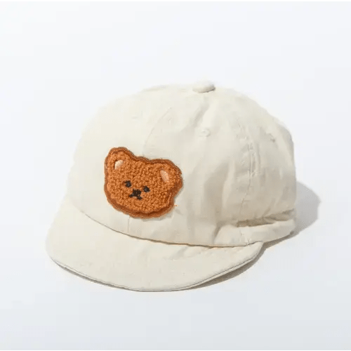 Fuzzy Bear Baseball Cap—Beige