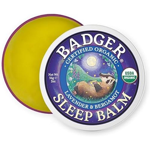 Badger - Natural Sleep Balm, Lavender & Bergamot, Relaxing and Calming Balm for Children and Adults, 2 oz