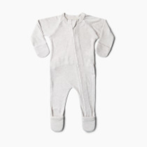 Goumi Kids Sleep and Play Organic Footie - Storm Gray, 3-6 M