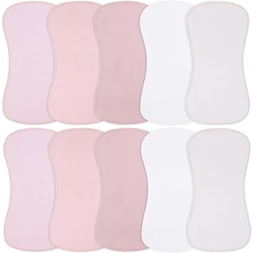 10-Pack Burp Cloths for Baby Boys and Girls - Organic Baby Burp Cloth,Baby Washcloths, Burp Rags, Large Neutral Burp Clothes for Newborn