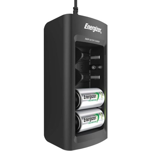 Energizer Recharge Universal Charger for NiMH Rechargeable AA, AAA, C, D, and 9V Batteries