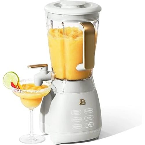 Beautiful Slush Crush 60 oz 4-Speed Frozen Drink Maker - Premium Blender for Smoothies, Snow Cones and Frozen Drinks by Drew Barrymore with PrecisionSense Blade Technology (White Icing)