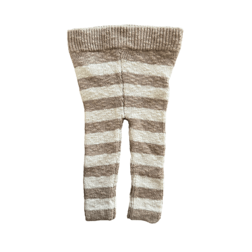 Textured Leggings | Vanilla + Pebble Stripe