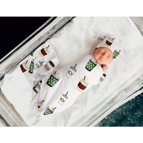 COFFEE Baby Outfit Coffee Swaddle Latte Baby Boy Coming Home Outfit Gender Neutral Baby Shower Gift Coffee Baby Gift Hospital Photo