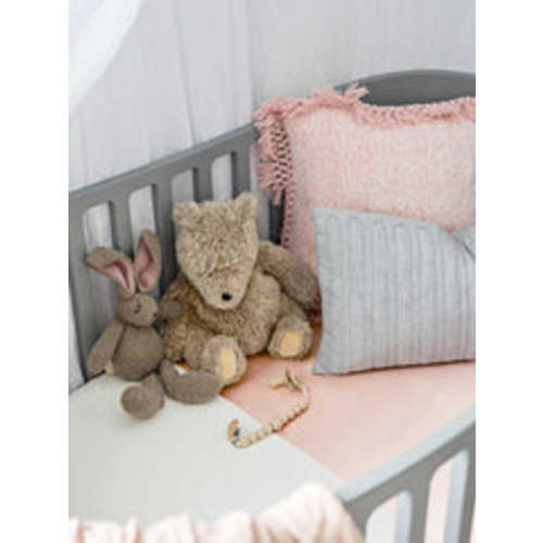 Sleepy Silk Baby Bedding | Silk Cot Slip / Silk Crib Sleeve - White Ivory