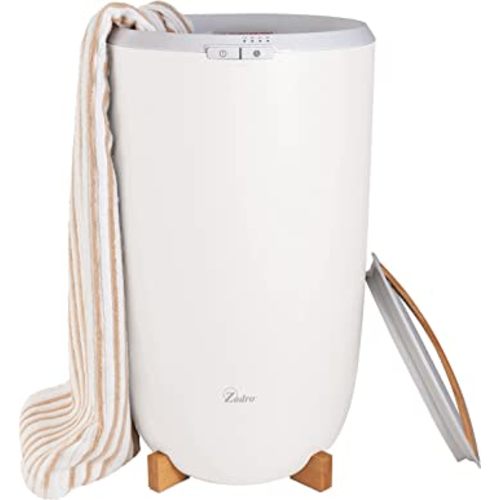 Zadro Large Hot Towel Warmer Bucket Timer Electric Towel Warmer for Bathroom Auto-Shut Off Heated Towel Warmer Spa (Large | 20L | 12" Dia. x 21" Tall, White)