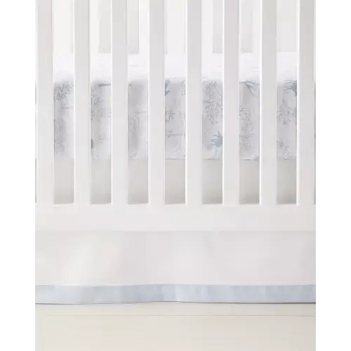 Border Frame Crib Skirt - Sky | Serena and Lily
