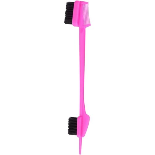 Pink Professional Edge Brush Comb Double Sided 3-in 1 Brush Fit For Baby Salon Hair Styling Brushes Beauty Tools Brush For Black Hair Edge Brush Comb Vendor Double Sided 3-in 1 Styling Tools