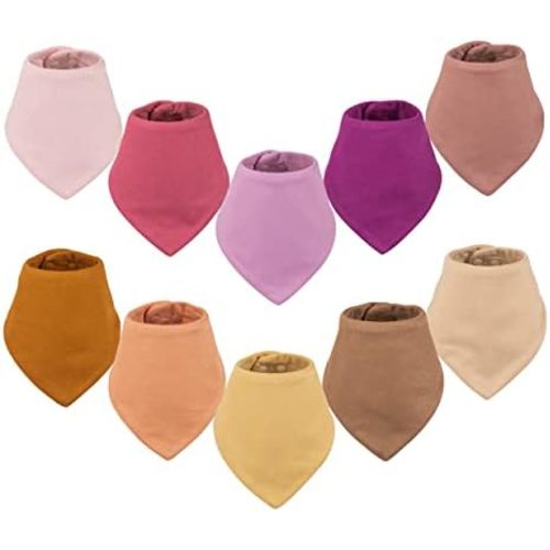 Tiny Twinkle Bandana Scarf Bibs - Water Resistant and Absorbent Infant Drool and Teething Baby Bibs