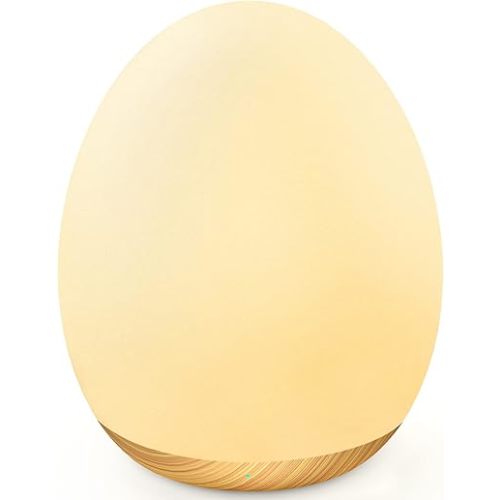 MediAcous Night Lights for Kids Room, Baby Night Light with 7 Colors Changing & Dimming Function, Rechargeable Kids Night Light with 1 Hour Timer & Touch Control, Up to 100H, Wood Grain