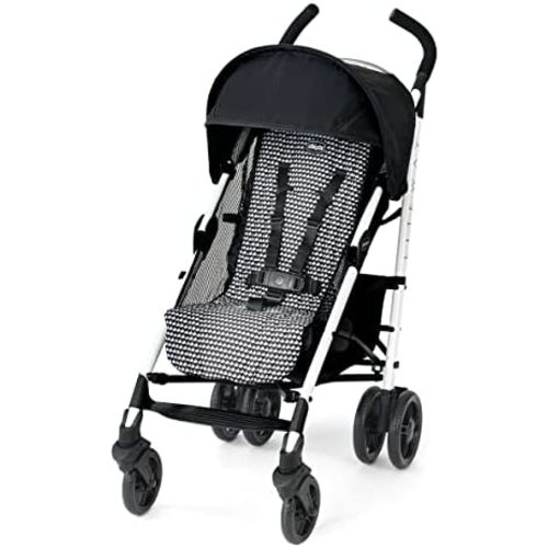 Chicco Liteway Stroller, Compact Fold Baby Stroller with Canopy, Lightweight Aluminum Frame Umbrella Stroller, for Use with Babies and Toddlers up to 40 lbs. | Cosmo/Black/White