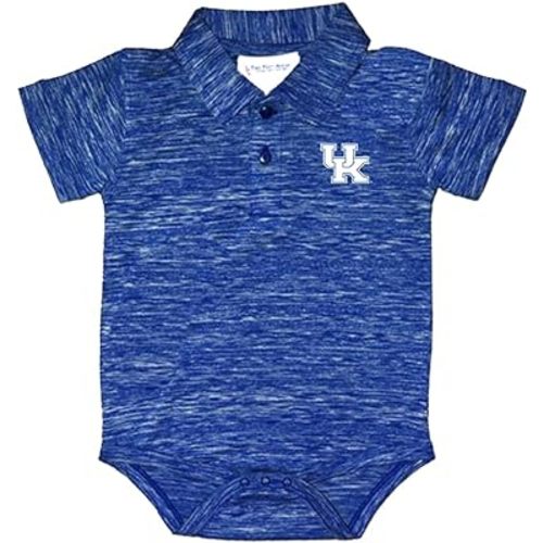 Space Dye Short Sleeve Golf Polo Baby onesie Bodysuit Creeper Newborn Infants