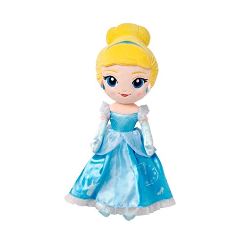 Disney Store Official Princess Plush Doll (Cinderella from Sleeping Beauty) Medium 14 Inches, Princess Dolls with Embroidered Features, Plush Toys, Princess Toys for Girls