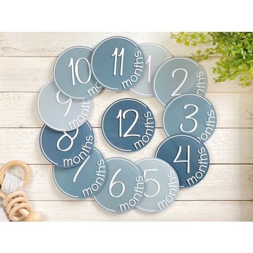 Acrylic Monthly Baby Milestones Markers, Baby Shower Gift, Baby Photo Prop, Pregnancy Milestones, Birth Announcement, Mom to be Gift