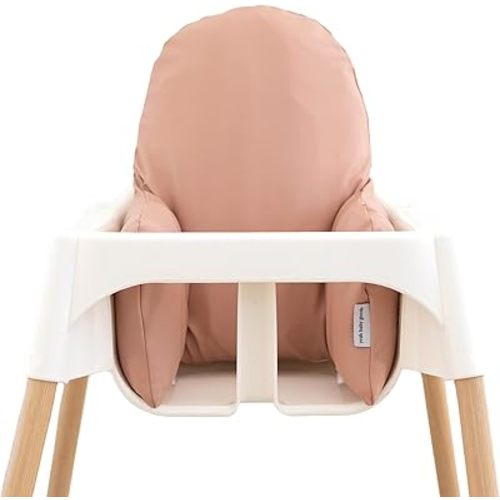 Vegan Leather Soft Baby High Chair Cover (Terracotta) - Fits ANTILOP Highchair Cushion - Wipeable, Waterproof Cushion Cover for High Chair - High Chair Accessories (Cover Only)
