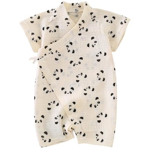 BINIDUCKLING Baby Kimono Robes Cotton Muslin Romper Clothes Newborn - 24 Months
