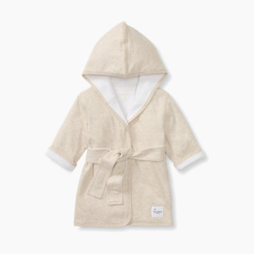Infant Organic Hooded Robe - Oatmeal