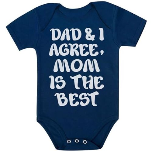 Tstars Mom Is the Best Mother's Day Infant Bodysuit Gift for New from Baby Boy or Girl Newborn Outfit