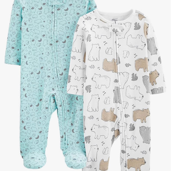 Simple Joys by Carter's Baby Neutral 2-pack Cotton Footed Sleep and Play