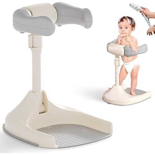 Baby Shower Stand, Baby Bath Stand with Adjustable Height & Anti-Slip Base | Foldable Baby Bathtub Stand for Toddlers 6–24 Months | Baby Bath Standing Shower – Ideal Gift for New Parents