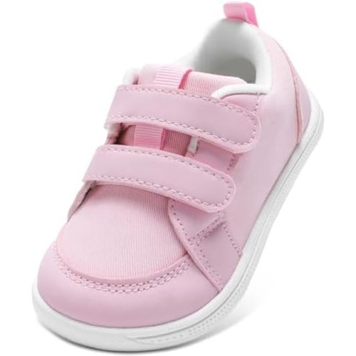 STQ Toddler Wide Toe Box Barefoot Shoes Girls Boys Sneakers Kids Tennis Shoes Lightweight Non-Slip Zero Drop First Walking Shoe Comfort Outdoor Activities School