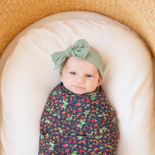 Betty Strawberry Muslin Swaddle Blanket