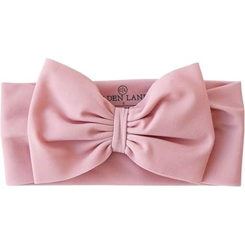 Caden Lane Swim Bow, UPF 50+ Sun Protection, Quick-Drying and Chlorine Resistant Nylon-Spandex Headband, Soft, Stretchy & Stylish Swimwear Accessory, Coral Rose, Small