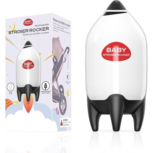 Baby Rocker Stroller Rocker Device-Upgraded, Rechargeable and Weatherproof, Rocks Any Stroller, Carriage, Pushchair or Buggy.Gently Rocks Your Baby to Sleep.