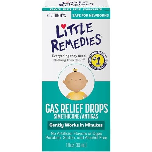 Little Remedies Gas Relief Drops, Natural Berry Flavor, Safe for Newborns, 1 fl oz. (Pack of 3)
