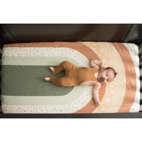 Jumbo Rainbow Crib Sheet - Vintage Rainbow Bedding - Boho Nursery - Boho Crib Sheet - Boho Rainbow Crib Bedding - Rainbow Baby Bedding