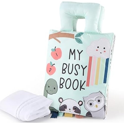 The Peanutshell Busy Book – Interactive Book Toys for Infants & Toddlers 1-2-3-4, Educational Gift Travel Montessori Busy Board for 1 Year Old Girls & Boys, Learning Toys for Toddlers 2-4 Years