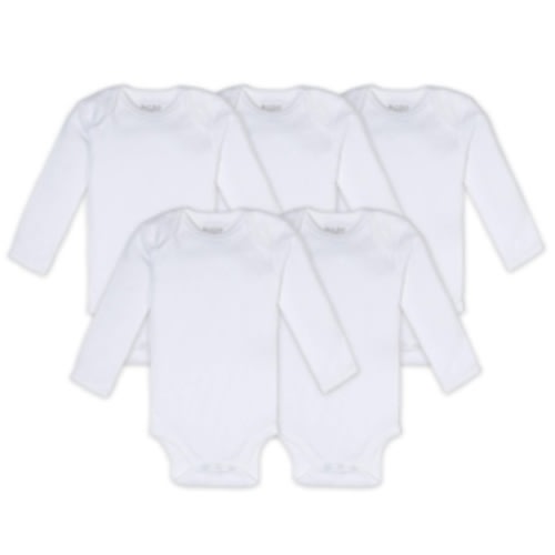 Bee Essentials Organic Long Sleeve Baby Bodysuit 5 Pack | Burt's Bees Baby®