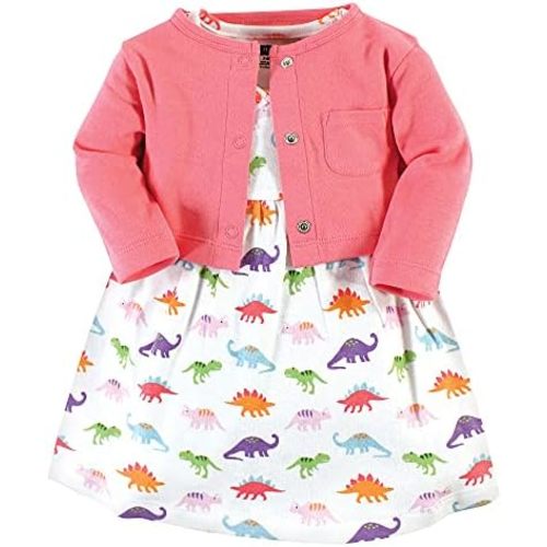 Hudson Baby Baby Girls' Cotton Dress and Cardigan Set