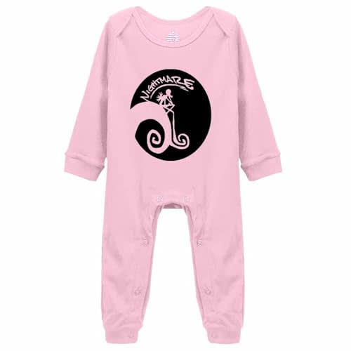 STAndfirm Nightmare. Before Baby Boy Girl Clothes Newborn Organic Bodysuit Romper White Long Sleeve